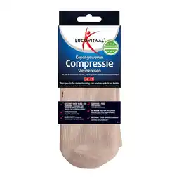 Etos Lucovitaal Koper Geweven Compressie Steunkousen Beige 36-41 1 paar aanbieding