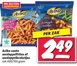 Nettorama Aviko zoete aardappelfrites of aardappelkroketjes aanbieding