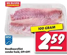 Nettorama Roodbaarsfilet zonder huid aanbieding