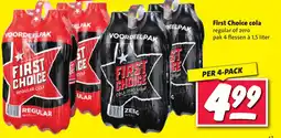 Nettorama First Choice cola regular of zero aanbieding
