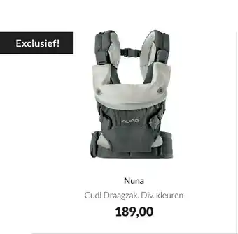 Babypark Nuna Cudl Draagzak. Div. kleuren aanbieding