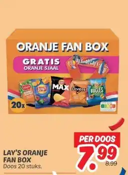 Dekamarkt LAY'S ORANJE FAN BOX aanbieding