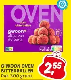Dekamarkt G'WOON OVEN BITTERBALLEN aanbieding