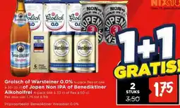 Vomar Voordeelmarkt Grolsch of Warsteiner 0.0% , of Jopen Non IPA of Benediktiner Alkoholfrei aanbieding