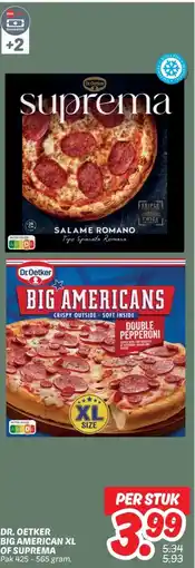 Dekamarkt DR. OETKER BIG AMERICAN XL OF SUPREMA aanbieding
