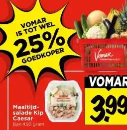 Vomar Voordeelmarkt Maaltijd- salade Kip Caesar aanbieding