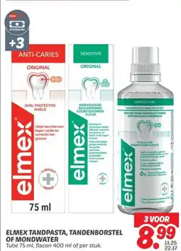 Dekamarkt ELMEX TANDPASTA, TANDENBORSTEL OF MONDWATER aanbieding
