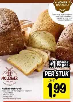 Vomar Voordeelmarkt Molenaersbrood aanbieding