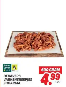 Dekamarkt DEKAVERS VARKENSREEPJES SHOARMA aanbieding