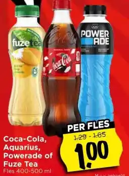 Vomar Voordeelmarkt Coca-Cola, Aquarius, Powerade of Fuze Tea aanbieding