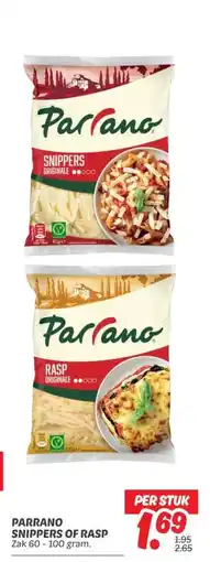 Dekamarkt PARRANO SNIPPERS OF RASP aanbieding