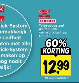 Vomar Voordeelmarkt LEIFHEIT Telescoopsteel Aluminium aanbieding
