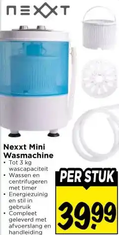 Vomar Voordeelmarkt Nexxt Mini Wasmachine aanbieding