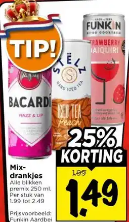 Vomar Voordeelmarkt Mix- drankjes aanbieding
