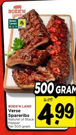 Vomar Voordeelmarkt BOER'N LAND Verse Spareribs aanbieding
