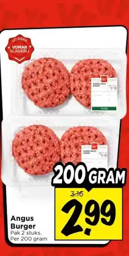 Vomar Voordeelmarkt Angus Burger aanbieding