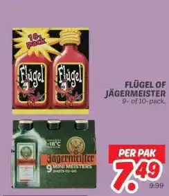 Dekamarkt FLÜGEL OF JÄGERMEISTER aanbieding