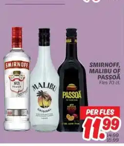 Dekamarkt SMIRNOFF, MALIBU OF PASSOÃ aanbieding