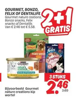 Dekamarkt GOURMET, BONZO, FELIX OF DENTALIFE aanbieding