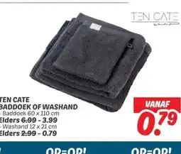 Dekamarkt TEN CATE BADDOEK OF WASHAND - , Elders 6.99-3.99 -Washand 12 x 21 cm Elders 2.99 -0.79 aanbieding