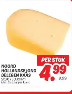 Dekamarkt NOORD HOLLANDSE JONG BELEGEN KAAS aanbieding