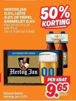 Dekamarkt HERTOG JAN 0.0%, LEFFE 0.0% OF TRIPEL KARMELIET 0.4% aanbieding