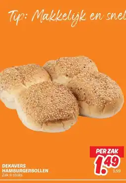 Dekamarkt DEKAVERS HAMBURGERBOLLEN aanbieding