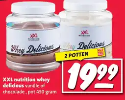 Nettorama XXL nutrition whey delicious aanbieding