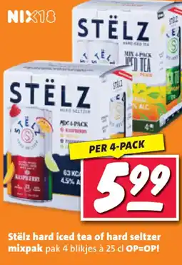 Nettorama Stëlz hard iced tea of hard seltzer mixpak aanbieding