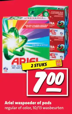 Nettorama Ariel waspoeder of pods aanbieding