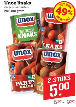 Coop Unox Knaks aanbieding