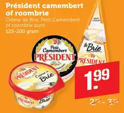 Coop Président camembert of roombrie aanbieding