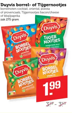 Coop Duyvis borrel of Tijgernootjes aanbieding
