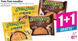 Coop Yum Yum noodles aanbieding