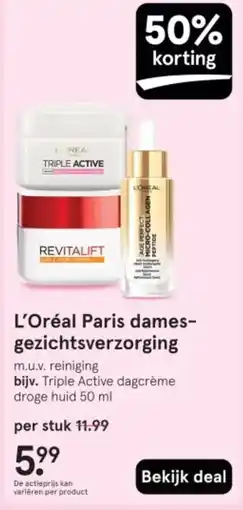 Etos L'Oréal Paris dames gezichtsverzorging aanbieding