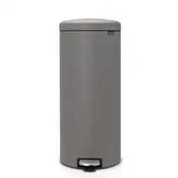Bol.com Brabantia NewIcon Prullenbak - 30 liter - Mineral Concrete Grey aanbieding