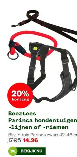 Welkoop Beeztees Parinca hondentuigen, -lijnen of -riemen aanbieding