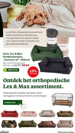 Welkoop Alle Lex & Max hondenmanden, -kussens of -dekens aanbieding