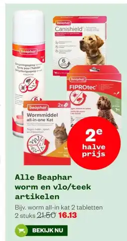 Welkoop Alle Beaphar worm en vlo/teek artikelen aanbieding