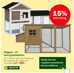 Welkoop Kippen- of konijnenhokken aanbieding