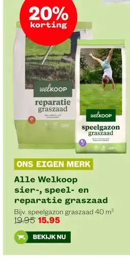 Welkoop Alle Welkoop sier-, speel- en reparatie graszaad aanbieding