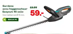 Welkoop Gardena accu heggenschaar Easycut 45 solo aanbieding