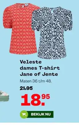 Welkoop Veleste dames T-shirt Jane of Jente aanbieding