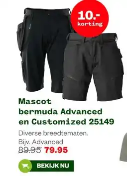 Welkoop Mascot bermuda Advanced en Customized 25149 aanbieding