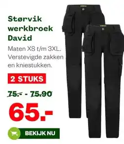 Welkoop Størvik werkbroek David aanbieding