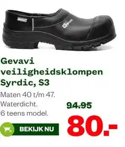 Welkoop Gevavi veiligheidsklompen Syrdic, S3 aanbieding