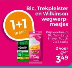 Trekpleister Bic, Trekpleister en Wilkinson wegwerp- mesjes aanbieding