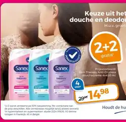 Trekpleister Keuze uit het hele Sanex douche en deodorant assortiment aanbieding