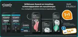 Trekpleister Wilkinson Sword en Intuition scheerapparaten en navulmesjes aanbieding