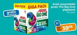 Trekpleister Ariel wasmiddel pods The Big One gigapack aanbieding